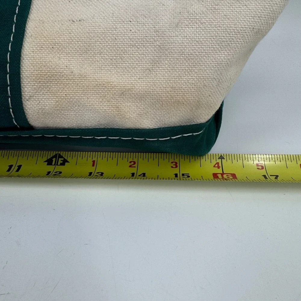 Vintage LL‎ Bean Boat and Tote Bag Canvas Green Oregon OGA Graphic - Picture 5 of 13